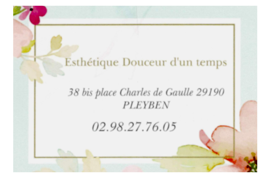 ESTHETIQUE DOUCEUR D'UN TEMPS